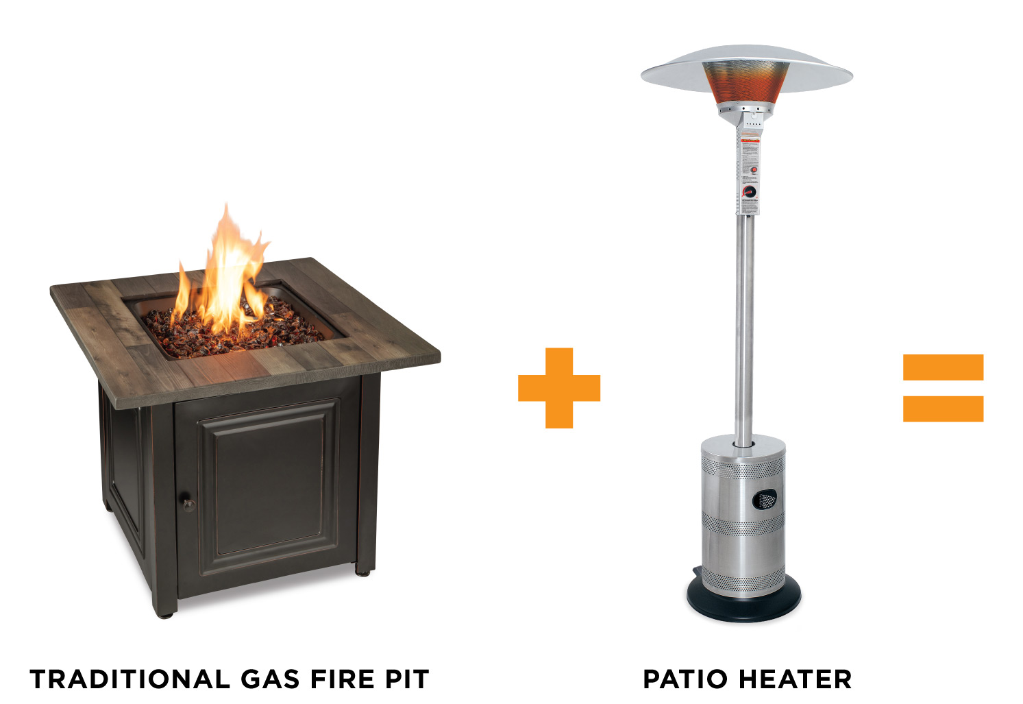 Dual Heat Fire Pit And Outdoor Heaters, Heat Fire Pit